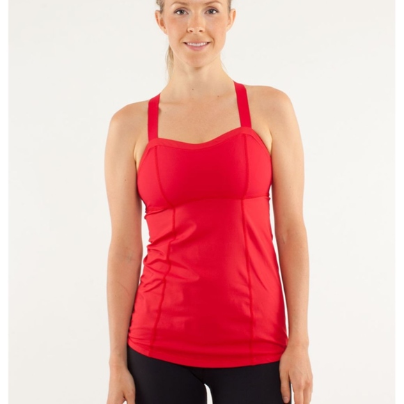 LULULEMON Run Catch Me Tank Top 8 Red Yoga Gym - Picture 1 of 8